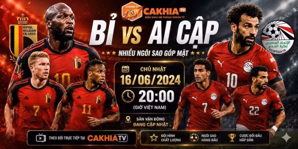 Bỉ vs Ai Cập 16/06