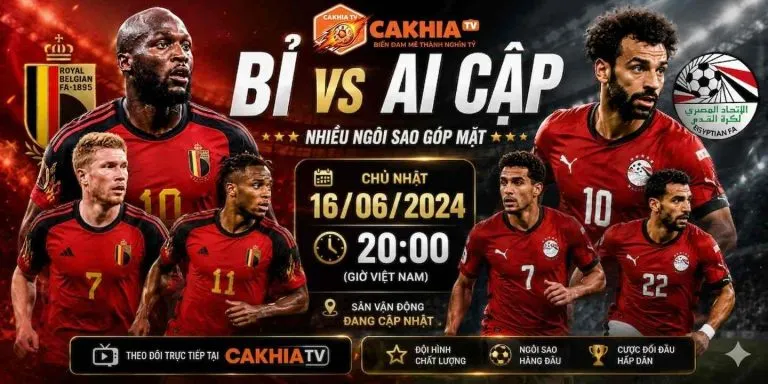 Bỉ vs Ai Cập 16/06