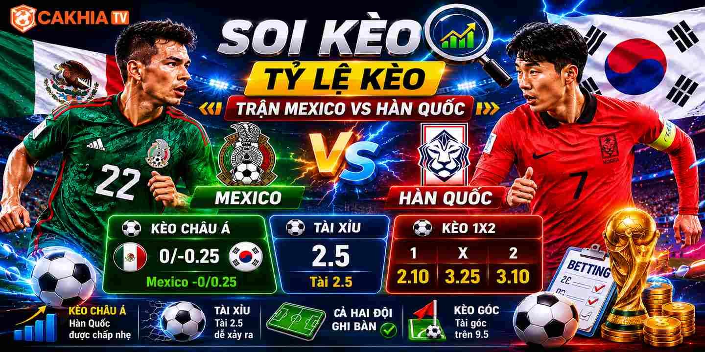 Soi kèo Mexico vs Hàn Quốc mới nhất