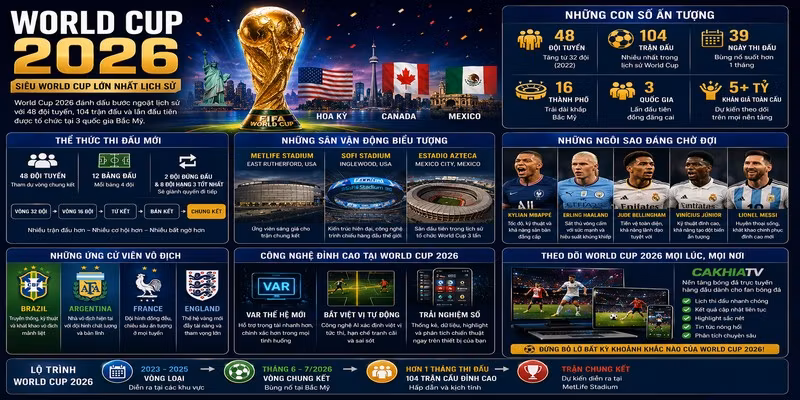 World Cup 2026 với các số liệu ấn tượng