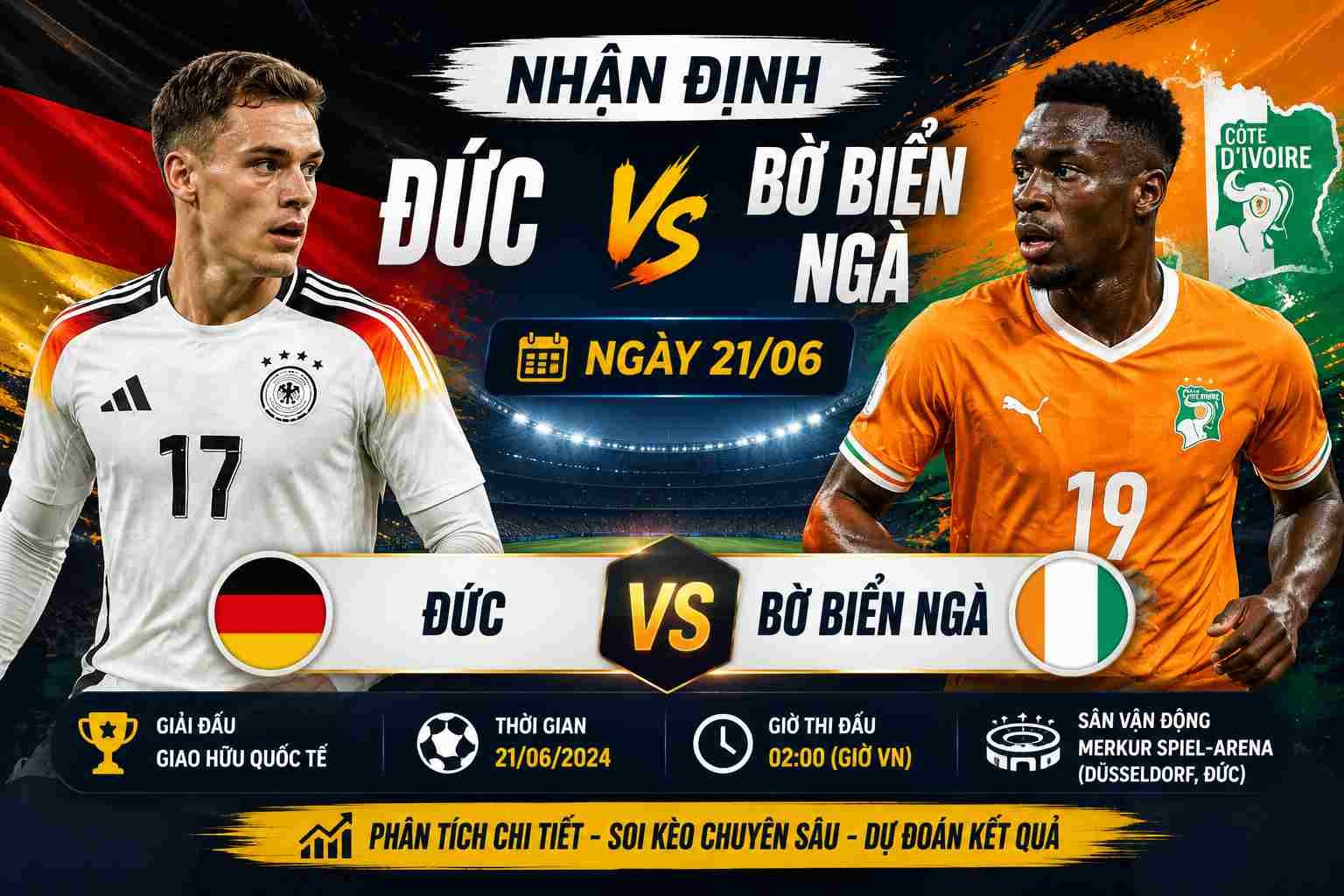 Nhận định Đức vs Bờ Biển Ngà ngày 21/06