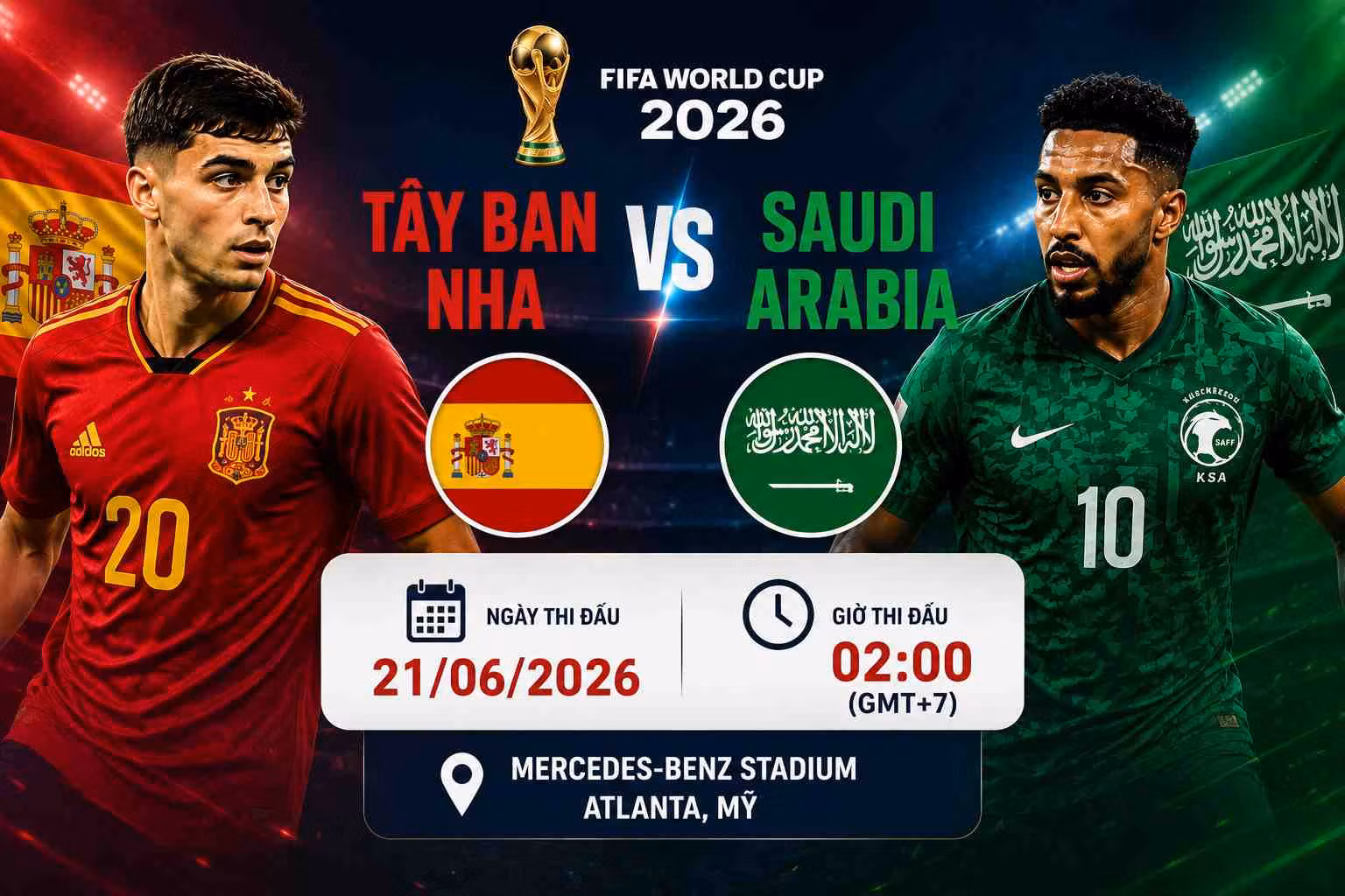 Tây Ban Nha Vs Saudi Arabia 21/06: Màn So Tài Đáng Chú Ý